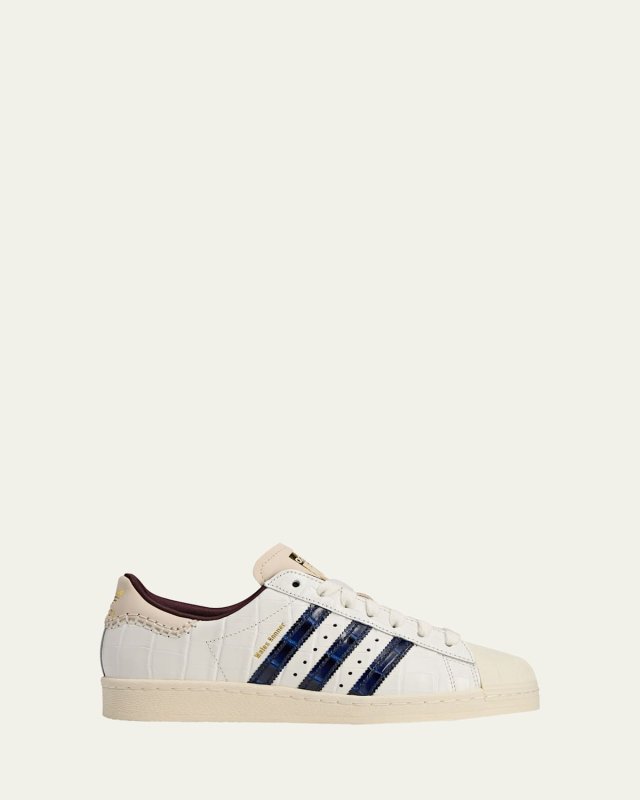 Superstar Croco Leather Low-Top Sneakers